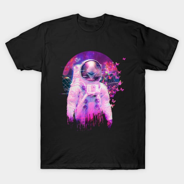 Ethereum Space Astronaut Crypto Eth To The Moon T-Shirt by UNDERGROUNDROOTS